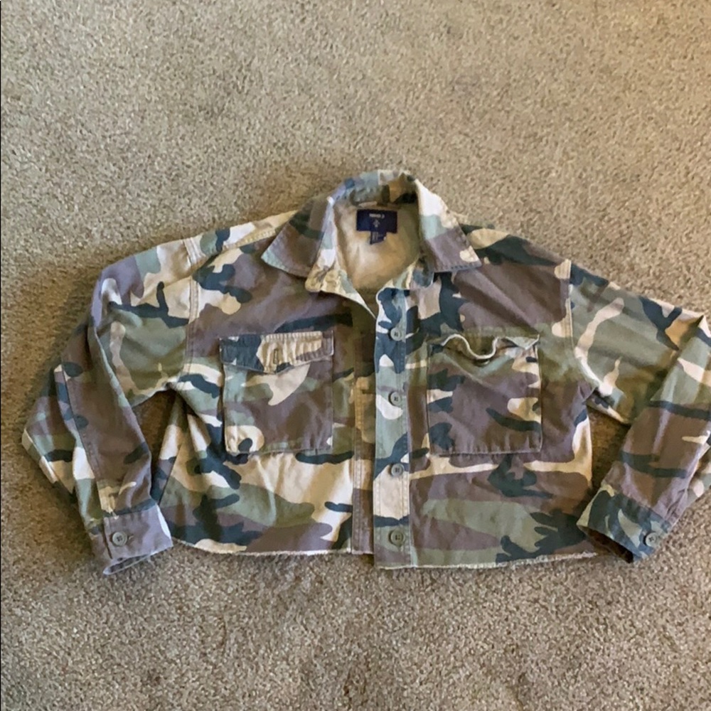 Camo denim jacket
